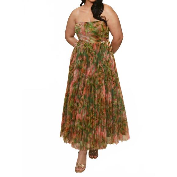 HUTCH Dresses & Skirts - NEW HUTCH costella gown in sage blurred tropical jungle